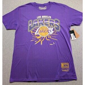 NWT Los Angeles Lakers T-shirt! Mitchell & Ness Brand, Men’s Size Large Purple